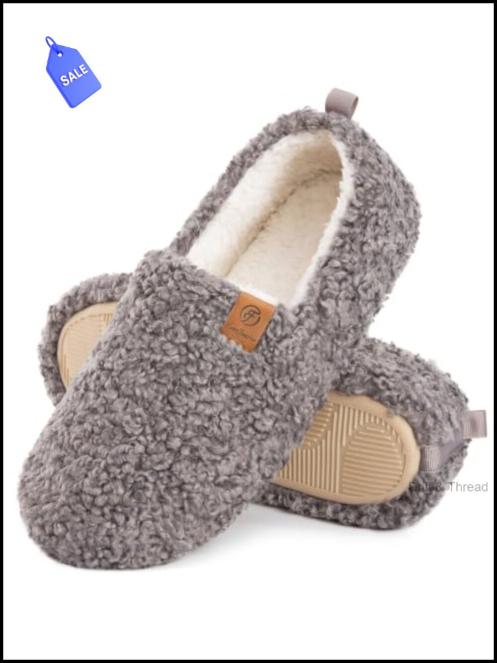 Women's Soft Curly Slippers Memory Foam Lightweight House Shoes